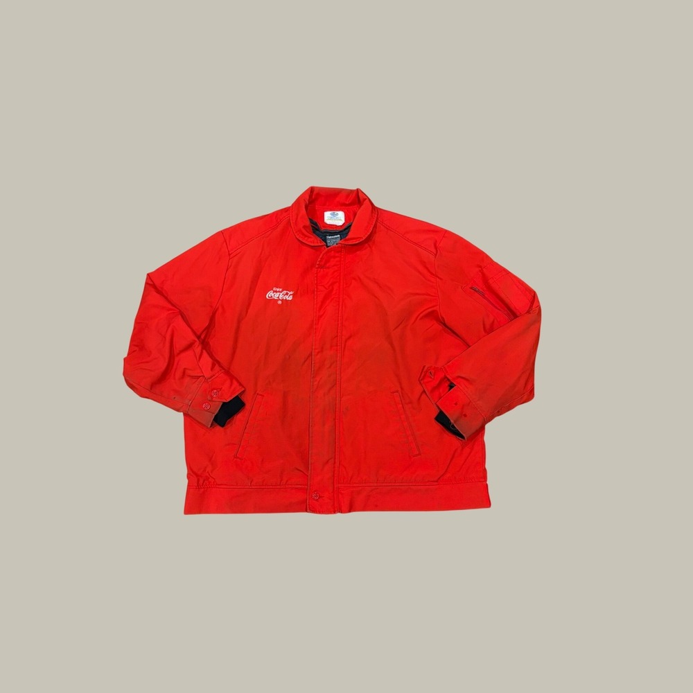 Vintage Riverside Coca-Cola Work Jacket Red Thinsulate Liner Mens XL-L USA Made